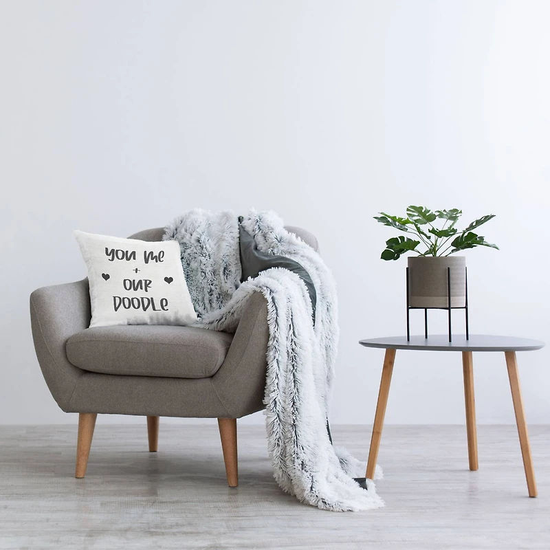 Stupell Industries You Me & Doodle Dog Breed Family Phrase Throw Pillow, 18" x 18"