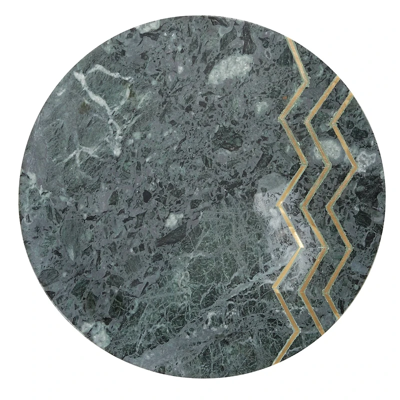 20" Gold Contemporary Stoneware Accent Table