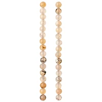 Light Gray Crackle Agate Round Beads, 8mm by Bead Landing™