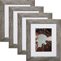 Craig Frames 4 Pack: Bauhaus 125 Barnwood Gray Picture Frame with Mat
