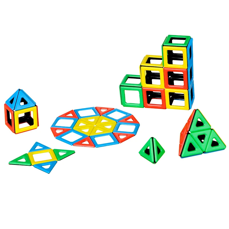 Polydron® Magnetic Squares & Triangles Class Set, 96ct.