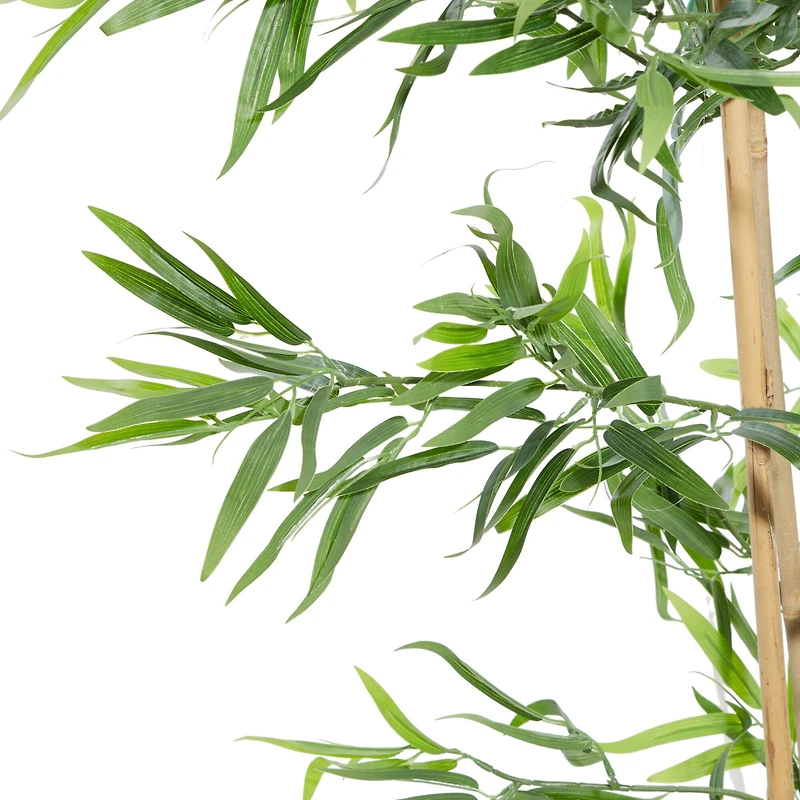 Artificial Bamboo Plants Indoor, 77", Green
