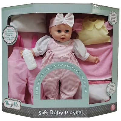 Goldberger Baby's First® Soft Baby Playset™ 16" Dress Up Baby Doll Kit
