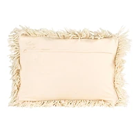 Hello Honey® White New Zealand Wool & Cotton Lumbar Pillow