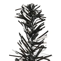 24" Unlit Black Tinsel Artificial Christmas Tree