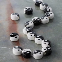 Black & White Ceramic Yin Yang Beads, 10mm by Bead Landing™