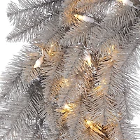 36" Warm White Dura-Lit® LED Platinum Fir Wreath