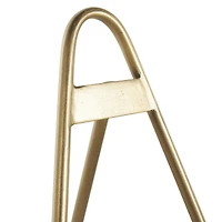 Gold Metal Arched Foldable Display Easel with Vine Emblem Set