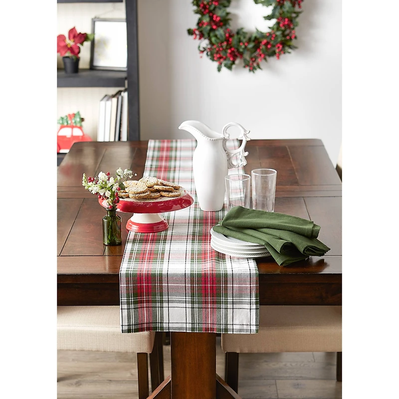 DII® 108" Christmas Plaid Table Runner