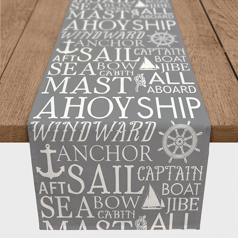 Beach Words Indoor/Outdoor Table Runner