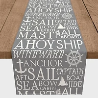 Beach Words Indoor/Outdoor Table Runner