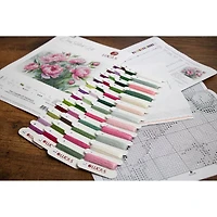 Luca-S The Charm of Peonies Counted Cross Stitch Kit