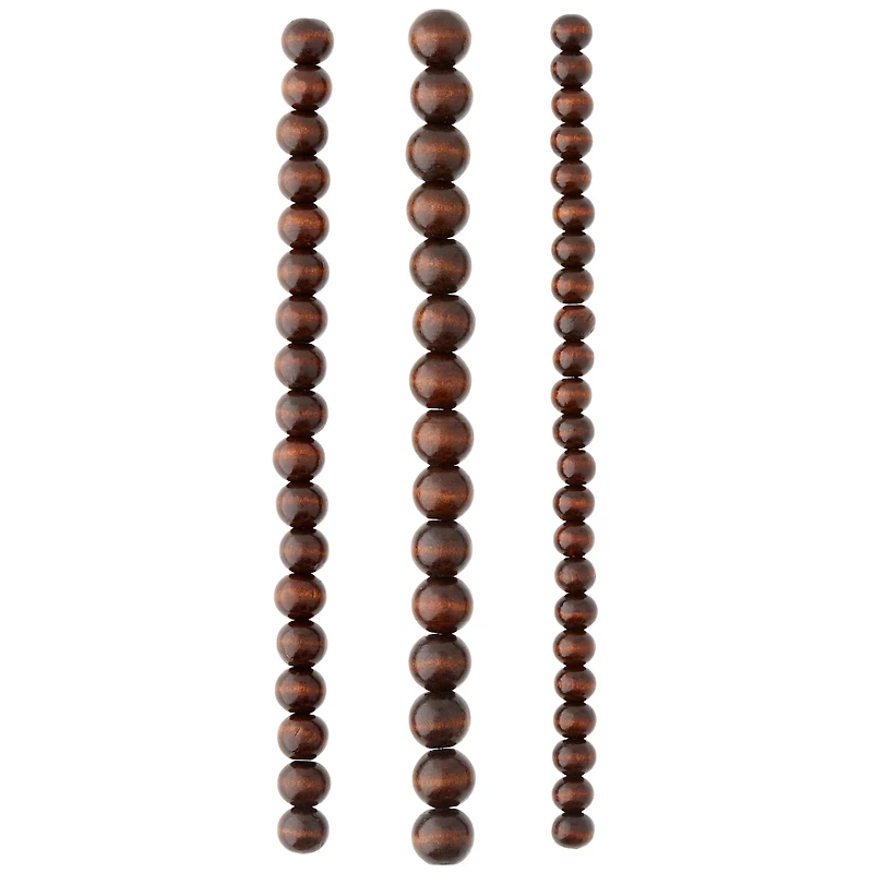 12 Pack: Brown Wood Round Beads by Bead Landing™