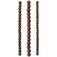 12 Pack: Brown Wood Round Beads by Bead Landing™