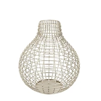 CosmoLiving by Cosmopolitan Silver Iron Modern Vase, 13" x 13" x 14"