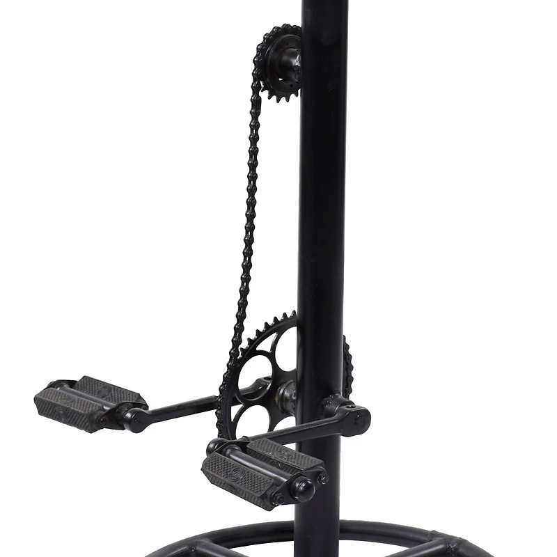 32" Brown Iron Industrial Bar Stool