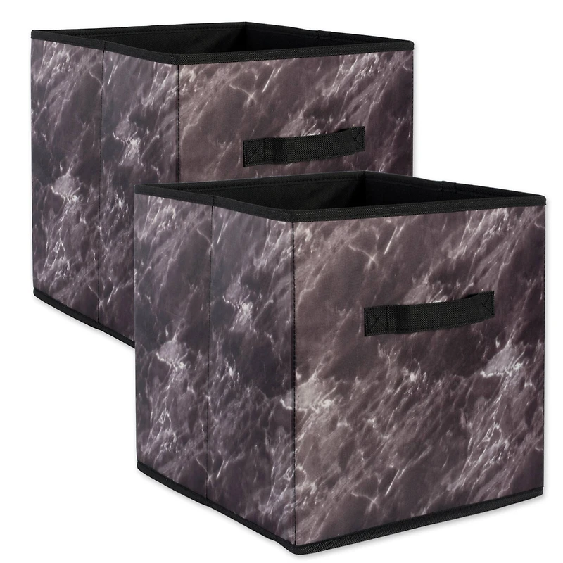 DII® Black Marble Cube Laundry Bin Set