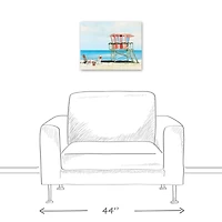 18" Festive Holiday Beach Christmas Canvas Wall Décor