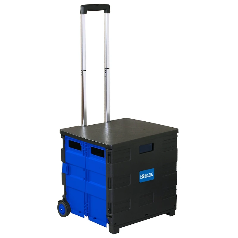 BAZIC® Folding Cart on Wheels with Lid Cover