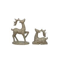 Mini Champagne Deer Decorations by Ashland®