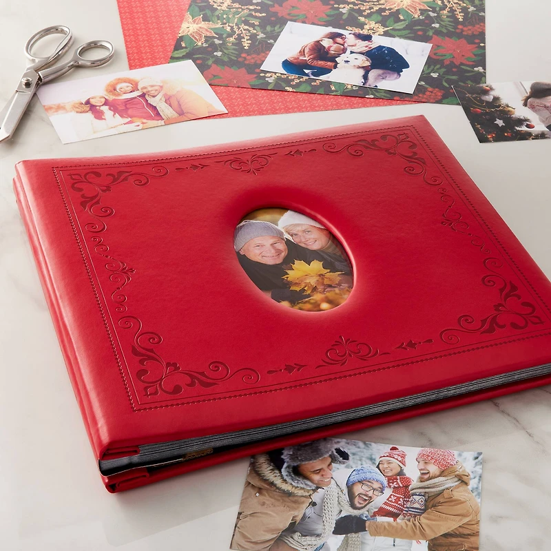 6 Pack: Red Faux Leather Mega Scrapbook by Recollections®