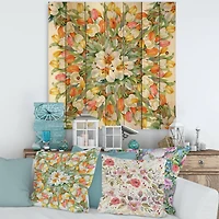 Designart - Blooming White and Orange Tulips II