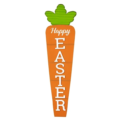 Glitzhome® 41.5" Easter Wooden and Metal Carrot Porch Decor