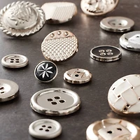 12 Pack: Gold & Silver Buttons Set by Loops & Threads®