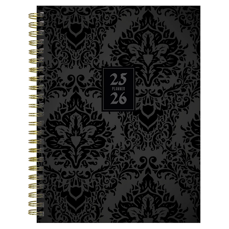 TF Publishing 2025-2026 Black Velvet Medium Weekly/Monthly Planner