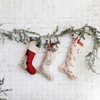 Hello Honey® 17" Handmade Wool Felt Stocking with Appliqued Snowman & Embroidery