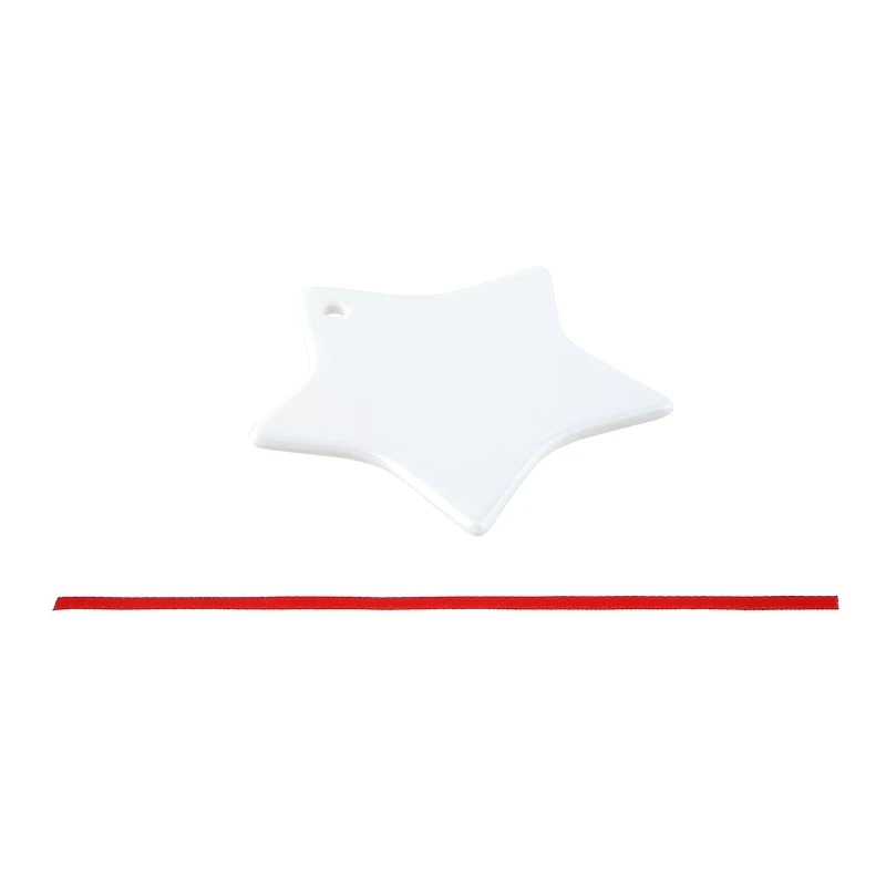 3" Star Ceramic Sublimation Ornaments, 3ct. by Make Market®