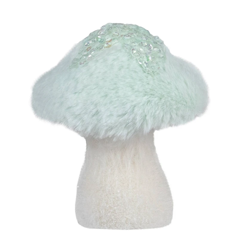 5" Light Green Tabletop Mushroom with Sequins