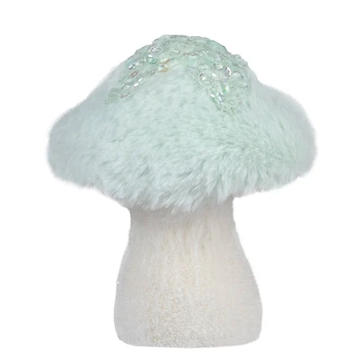 5" Light Green Tabletop Mushroom with Sequins