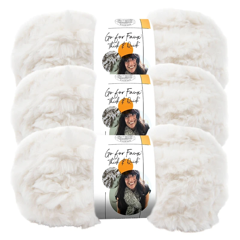 3 Pack Lion Brand® Go For Faux® Thick & Quick® Yarn