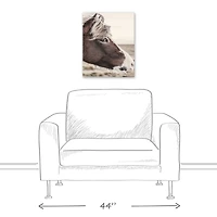 Horse Pondering 16" x 20" Canvas Wall Art