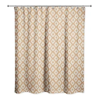 Terracotta Brush Diamonds 71" x 74" Shower Curtain