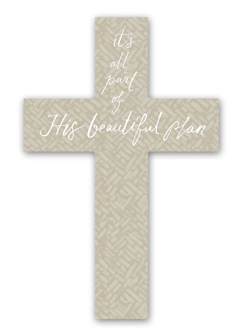 16" His Beautiful Plan Cross