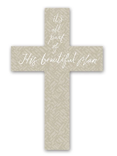 16" His Beautiful Plan Cross