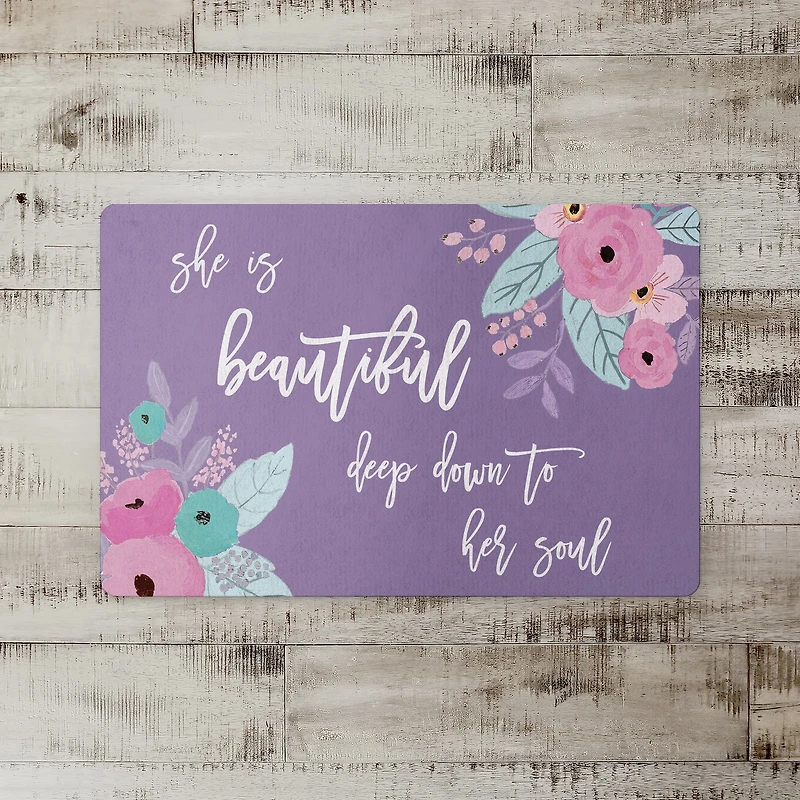 Beautiful Down To Her Soul 18" x 27" Floor Mat