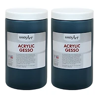 Handy Art® 32oz. Black Acrylic Gesso, 2ct.