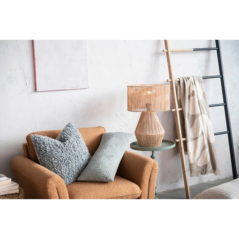 Hello Honey® Gray Handwoven Cotton Boucle Throw Pillow Cover