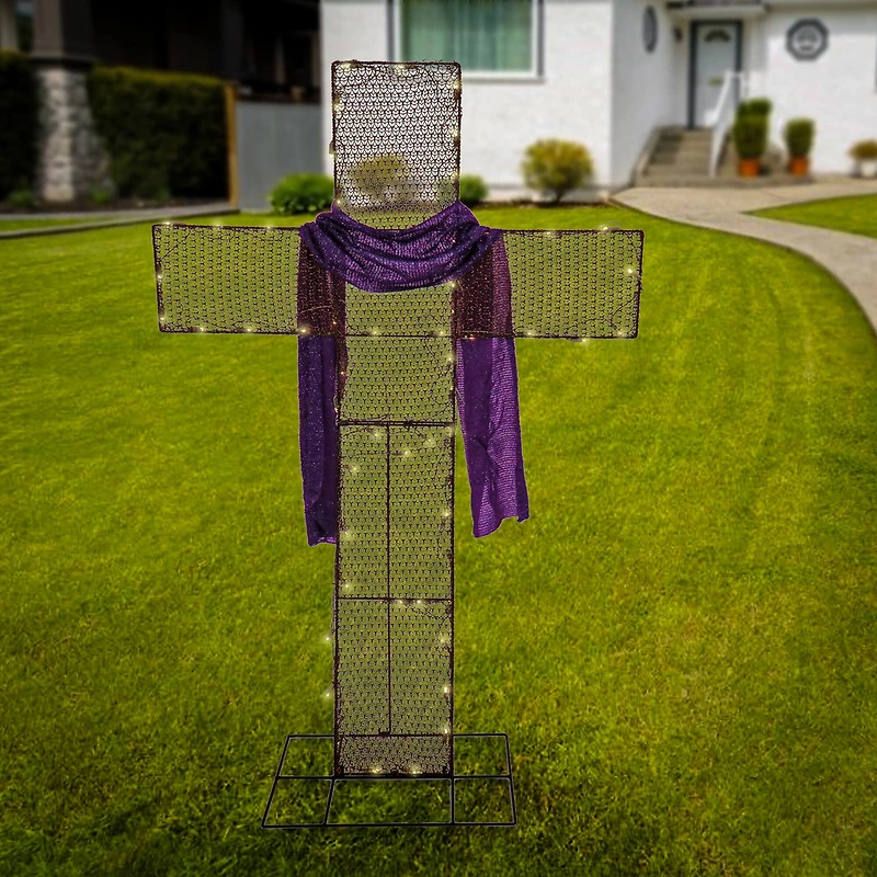 5ft. Pre-Lit LED Easter Cross