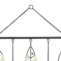 Black Metal Coastal Wall Decor, 31" x 21" x 1"