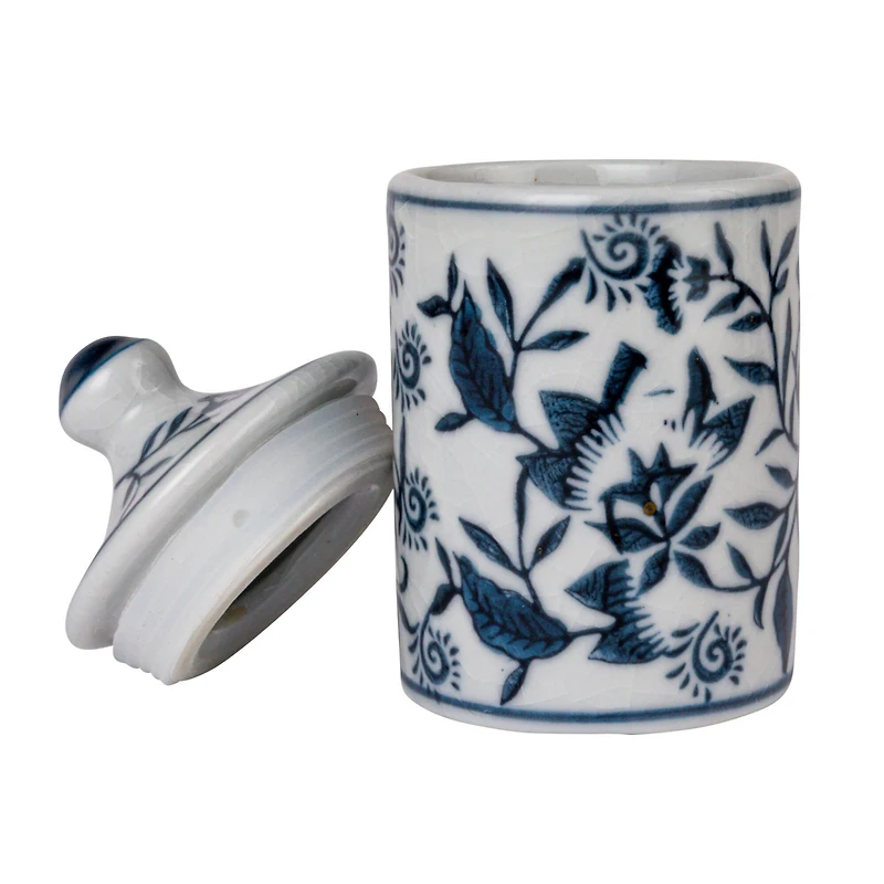 Hello Honey® 4.5" Blue Blossom Enchantment Stoneware Jar Set