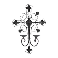 Black Iron French Country Wall Decor, 24" x 16" x 6"
