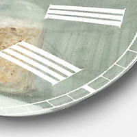 Designart 'Pastel Bath Ii Farmhouse Wall Clock