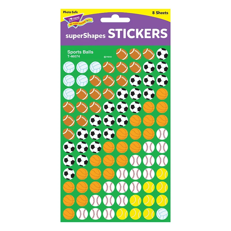 Trend Enterprises® Sports Balls superShapes® Stickers, 800ct.