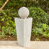 Glitzhome® 3.5ft LED Pedestal & Sphere Outdoor Fountain