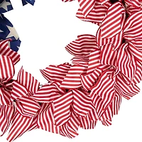24" Stars & Stripes Patriotic Ribbon Wreath