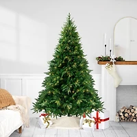 6.5ft. Pre-Lit Silverthorne Fir Artificial Christmas Tree, Warm White LED Lights